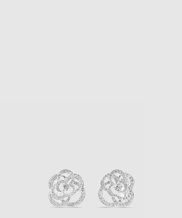 18K 하이엔드 미러급 샤넬 필 드 까멜리아(Fil de Camélia) 귀걸이 J2672