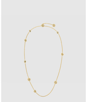 18K 하이엔드 미러급 샤넬 레 까멜리아 데 피니(Les Infinis de Camélia) 롱 네크리스 J12086