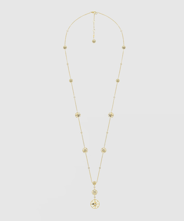 18K 하이엔드 미러급 디올 로즈 드 방(Rose des Vents) 롱 목걸이