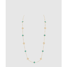 18K 하이엔드 미러급 루이비통 컬러 블라썸 BB 멀티 패턴 롱 목걸이 Q94887