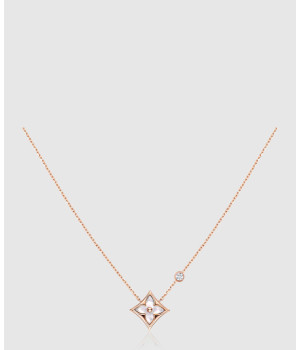 18K 하이엔드 미러급 루이비통 컬러 블라썸 BB 스타 펜던트 목걸이 Q93892