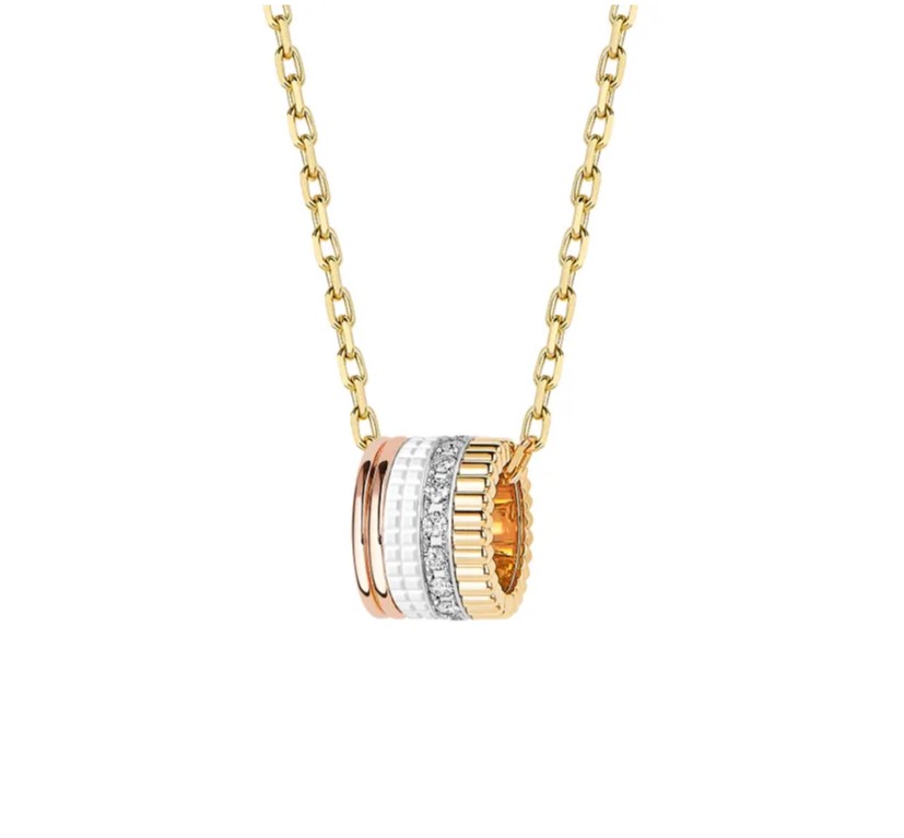 18K 하이엔드 미러급 부쉐론 콰트로 화이트 에디션 펜던트 라지 모델 00375