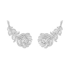 18K 하이엔드 미러급 부쉐론 플륌 드 펑 클립 이어링 01297