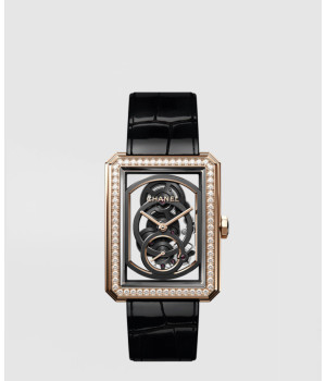 샤넬 보이프렌드 스켈레톤 워치 H6595