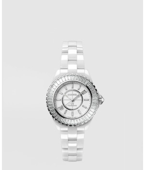 샤넬 J12 바게트 다이아몬드 베젤 워치 칼리버 12.2, 33mm H7430