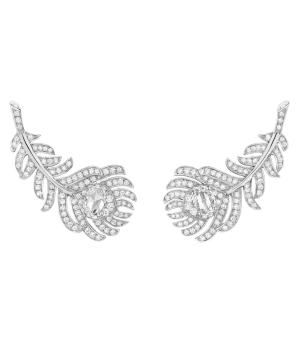 18K 하이엔드 미러급 부쉐론 플륌 드 펑 클립 이어링 01297